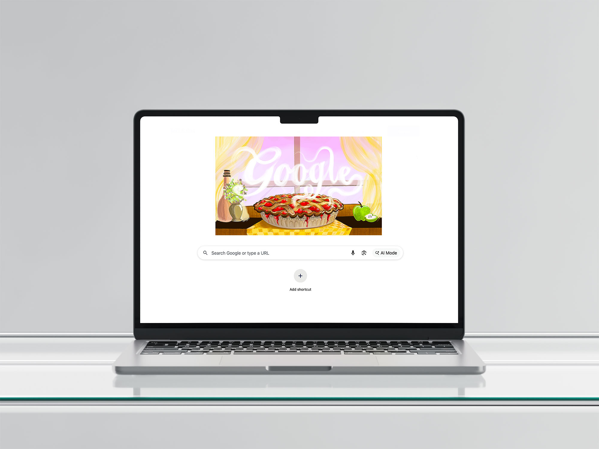 pie/pi day mocked up on google screen